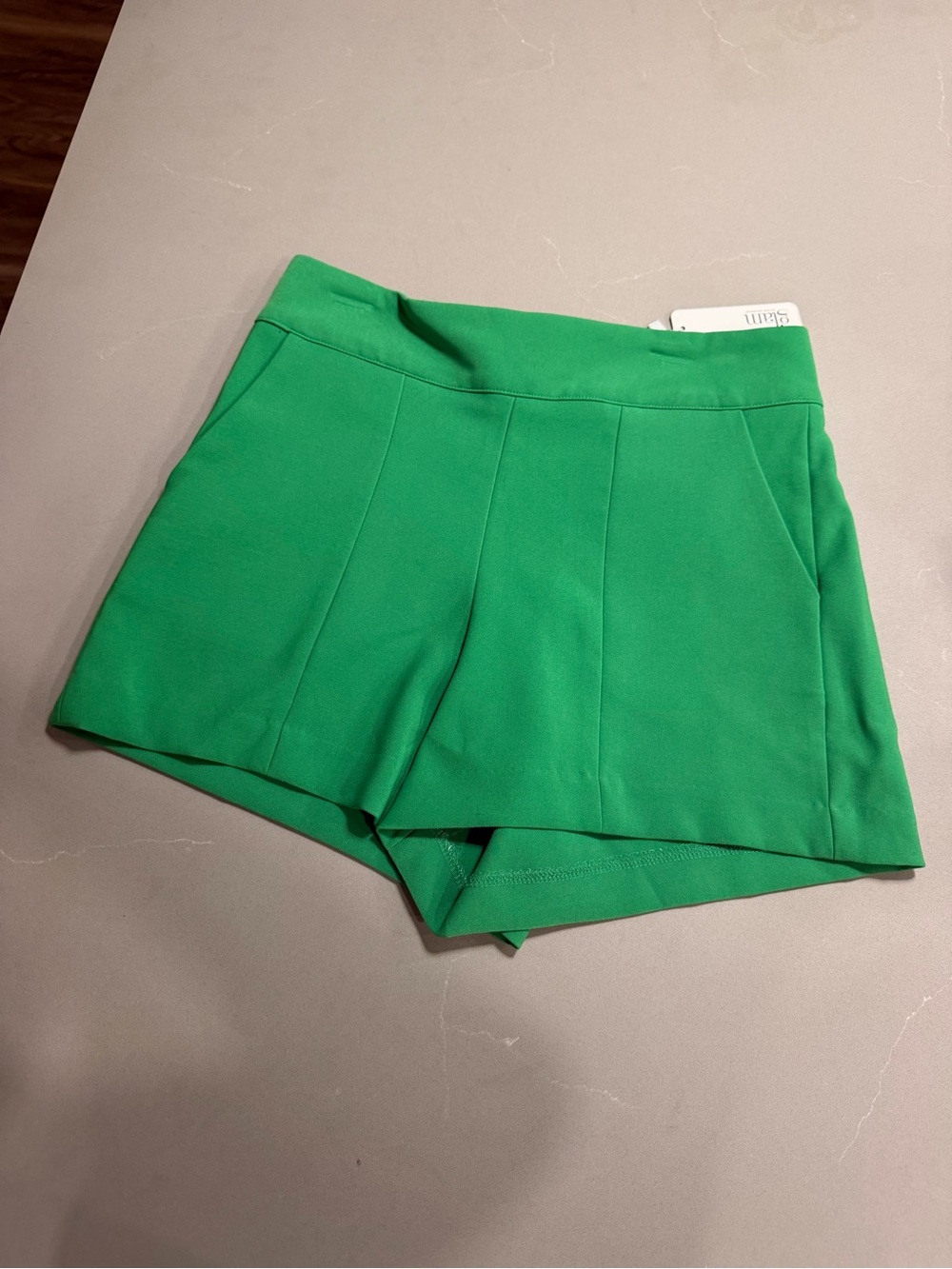 Green High-Waist Shorts